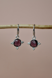 Shakti Rani Amethist Oorbellen - Silver Plated