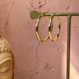 Huggie Hoops - Stainless Steel Goud