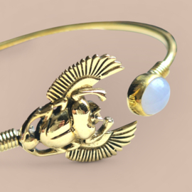 Tribal Scarabee/ Moonstone Bangle
