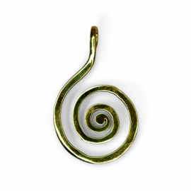 Large Spiral Pendant Brass