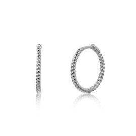 Twisted Hoops Sterling Silver 16 mm Oorbellen