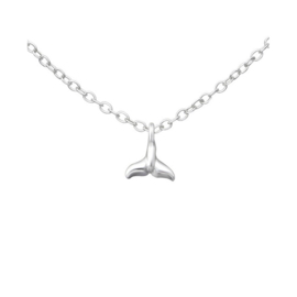 Sterling Silver Whale Tail Necklace