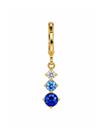 Blue Ombre Drop Oorbel  - Gold Plated