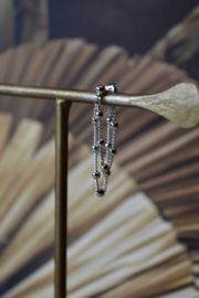 Silver Plated Chain Earstuds / Oorstekers