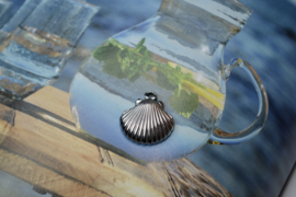 Schelp Bedel - Stainless Steel Zilver