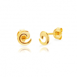 Whirlwind Oorknopjes - Gold Vermeil