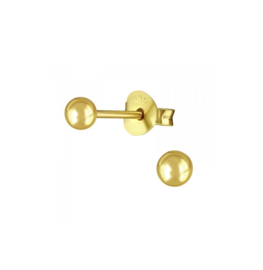 Basic Ball Studs 3mm Gold Vermeil Oorstekers