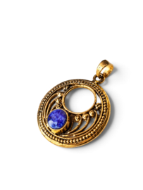 Lapis Lazuli Boho  Hanger - Brass