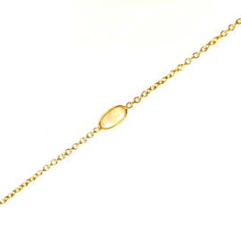Moonstone Oval Gold Vermeil Bracelet / Muja Juma Armband