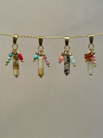 Multi Gems Pendant Gold / Hanger