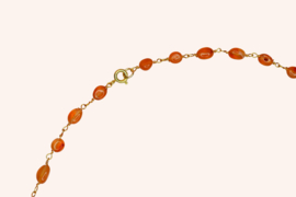 Carneool Sarita Ketting - Gold Plated