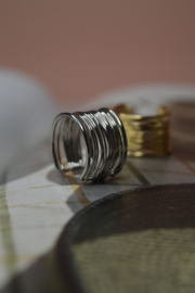 Threads Ring - Stainless Steel Zilver