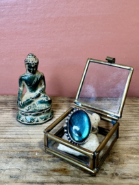 Oval Labradorite Ring Sterling Silver