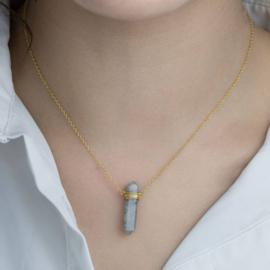 Bullet Labradorite Gold Vermeil Necklace