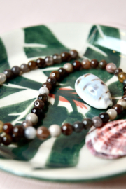 Versteend Hout 4 mm Kralen