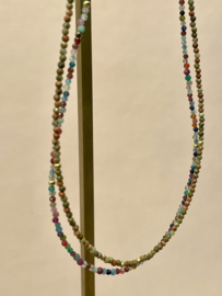 Multi Stone Necklace Gold Vermeil
