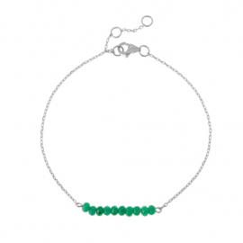 Green Jade Sterling Silver Bracelet / Armband