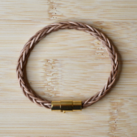 Kaveri Braid Leather Bracelet Vintage Brown