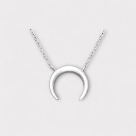 Hanging Moon Necklace Sterling Silver