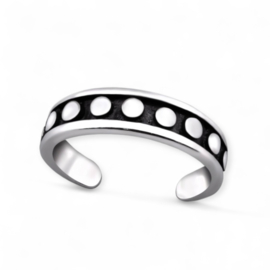 Dots Toe Ring Sterling Silver