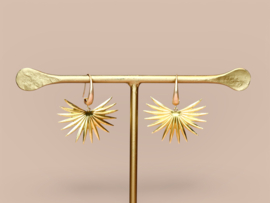 Palm Leaf Earrings Brass