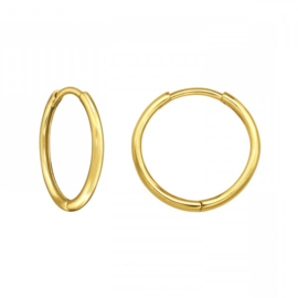 Plain 16mm Hoops Gold Vermeil