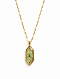 Prehniet Diamond Ketting - Gold Vermeil