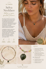 Tourmalijn Selva  Ketting - Sterling Zilver