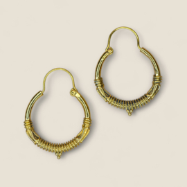 Gypsy Hoop Earrings Brass