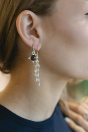 Shakti Rani Amethist Oorbellen - Silver Plated