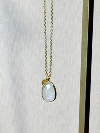 Moonstone Drop Necklace Gold Vermeil / Muja Juma