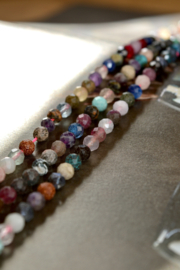 Mix Edelsteen Facet 6 mm Kralen