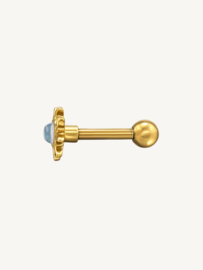 Opaal Zon Piercing - Gold Vermeil