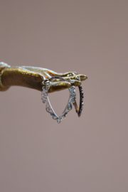 Filigree V Hoops Sterling Silver