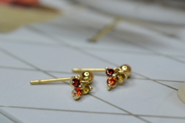 Agni Diya Oorknopjes - Gold Plated