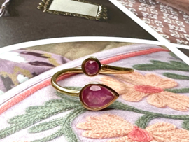Pink Ruby  Ring Gold Vermeil