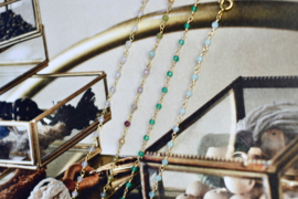 Green Onyx Harmonic Bracelet / Gold Vermeil