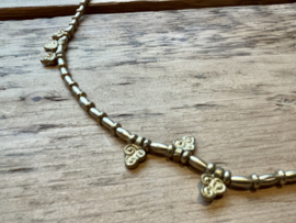 Beaded Brass Boho Necklace