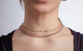 Garnet Harmonic Necklace Sterling Silver