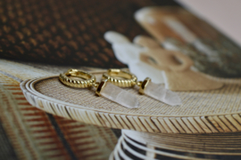 Crystal Arrow Point Gold Plated Earrings