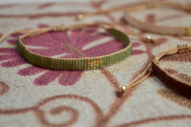 Beaded Like Bracelet / Emerald Bees