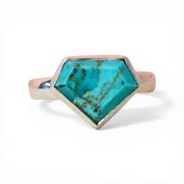 Shield Mojave Turkoois Ring - Sterling Zilver