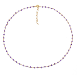 Amethyst Harmonic Necklace Gold Vermeil