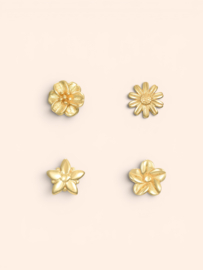 Blossom Oorknopjes - Gold Vermeil