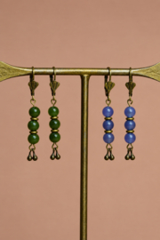 Jade Jaipur Drops Oorbellen - Brass