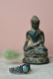 Bloom Mojave Turkoois Ring - Sterling Zilver