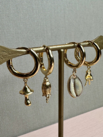 Oorbel met Oog 20 mm Gold Plated (1x)