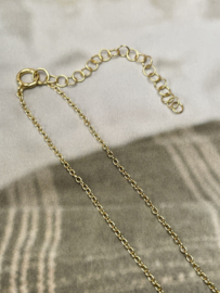 Mother of Pearl Heart Necklace Gold Vermeil