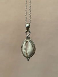 Cowrie Shell Pendant Sterling Silver