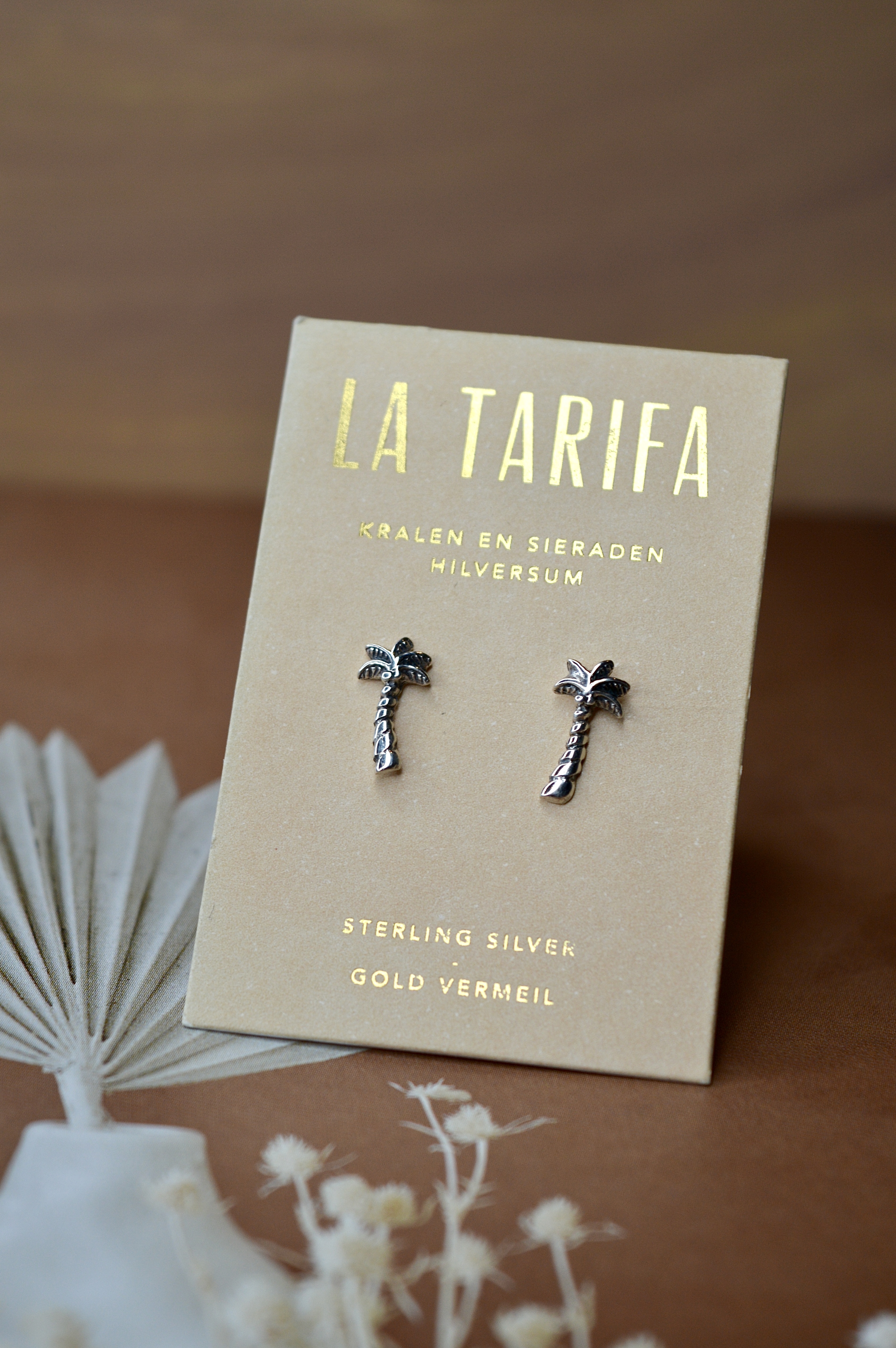 Palm Ear Studs Sterling SIlver